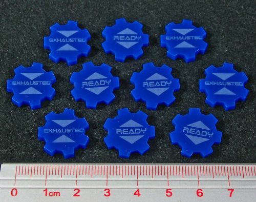 10x Blue Ready Exhausted Tokens for Imperial Assault